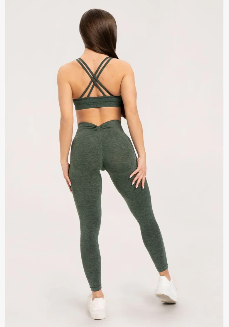 Gym Glamour Legíny seamless deep push up green • Nebshop.cz