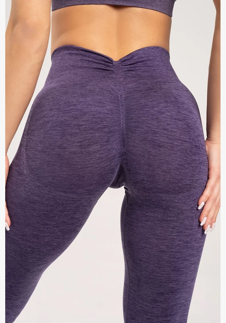 Gym Glamour Legíny seamless deep push up plum • Nebshop.cz