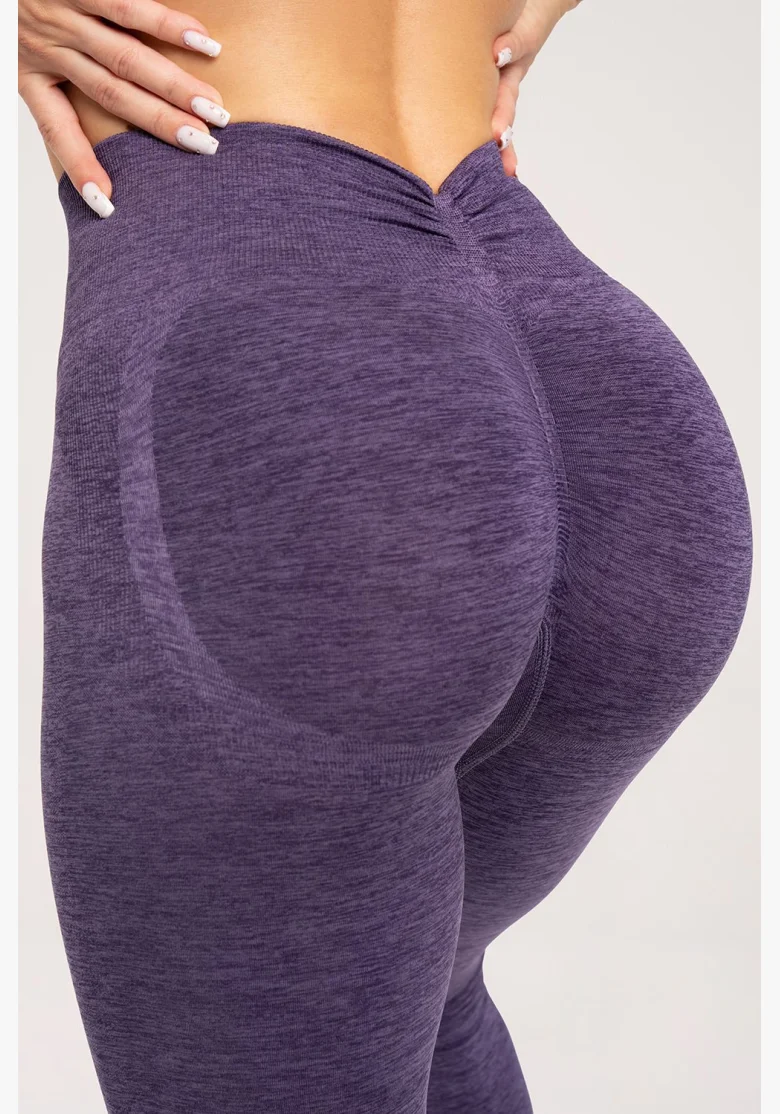 Gym Glamour Legíny seamless deep push up plum • Nebshop.cz