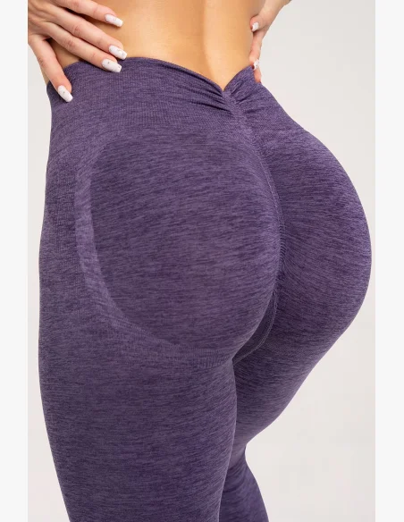 Gym Glamour Legíny seamless deep push up plum • Nebshop.cz