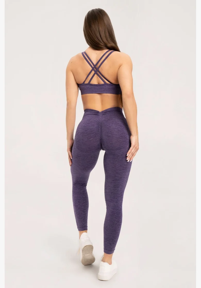 Gym Glamour Legíny seamless deep push up plum • Nebshop.cz