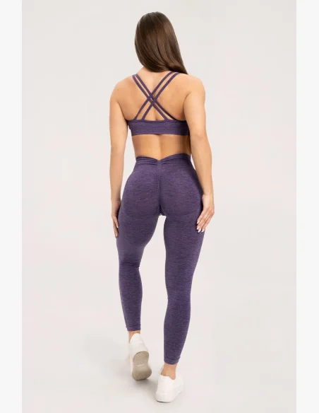Gym Glamour Legíny seamless deep push up plum • Nebshop.cz