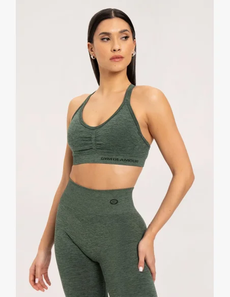 Gym Glamour Podprsenka seamless green • Nebshop.cz