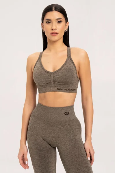 Gym Glamour Podprsenka seamless espresso • Nebshop.cz