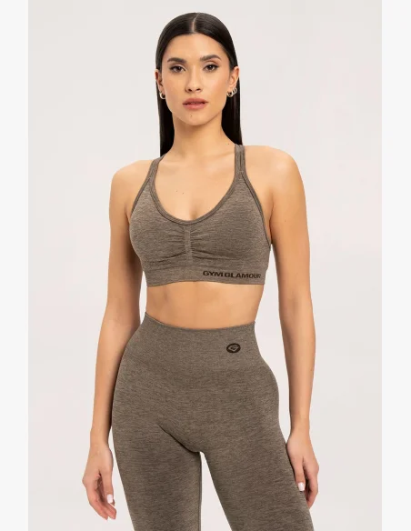 Gym Glamour Podprsenka seamless espresso • Nebshop.cz