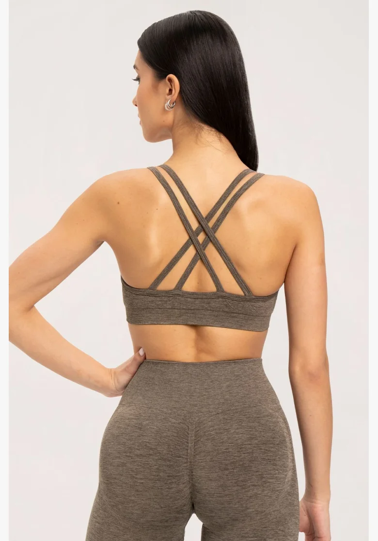 Gym Glamour Podprsenka seamless espresso • Nebshop.cz