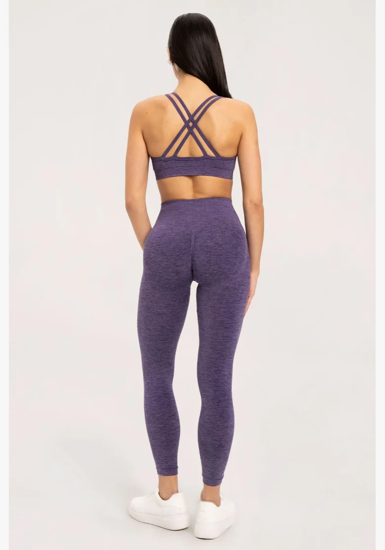 Gym Glamour Legíny seamless push up dark plum • Nebshop.cz
