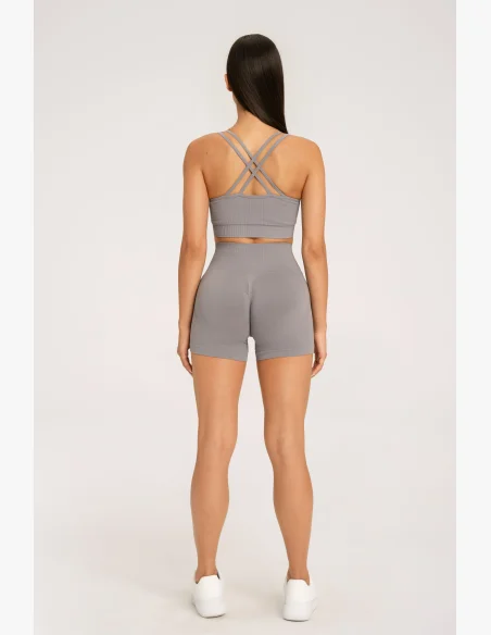 Gym Glamour Šortky push up 2.0 ghost grey • Nebshop.cz