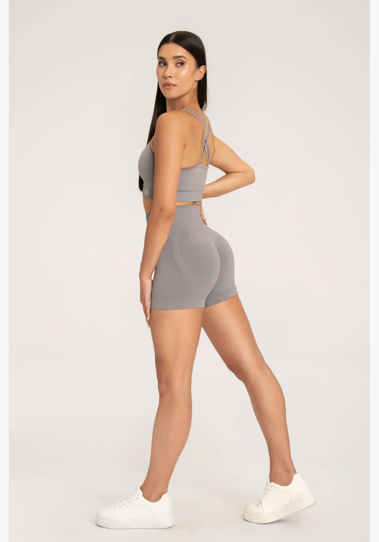 Gym Glamour Šortky push up 2.0 ghost grey • Nebshop.cz