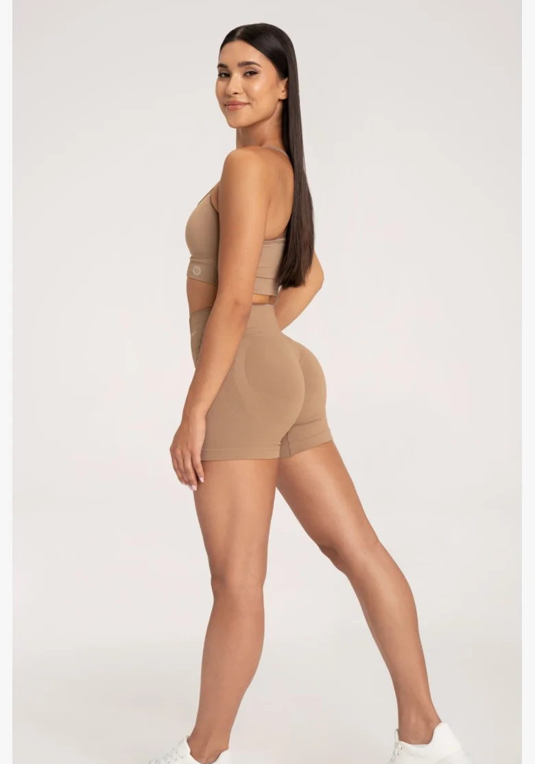 Gym Glamour Šortky push up 2.0 nougat • Nebshop.cz