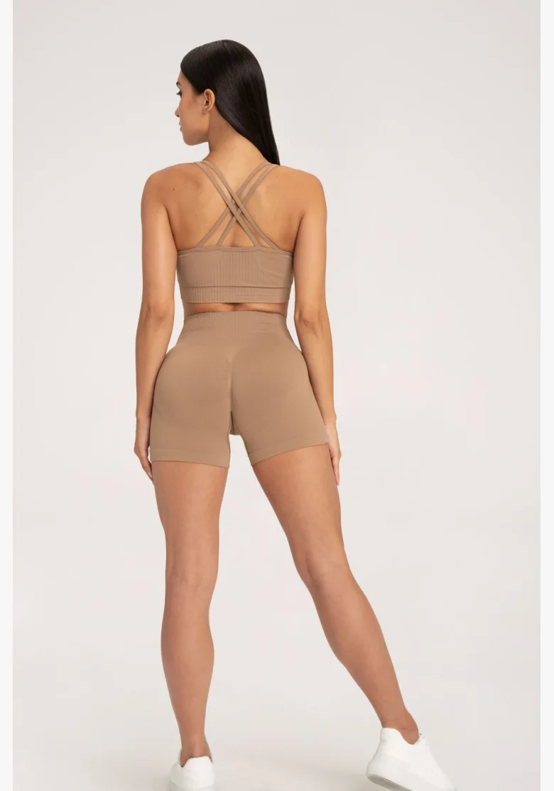 Gym Glamour Šortky push up 2.0 nougat • Nebshop.cz