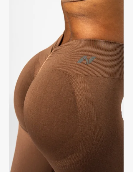 NEBBIA • NEBBIA Bezešvé legíny s vysokým pasem MAXIMUM PUSH-UP hnědé • Nebshop.cz