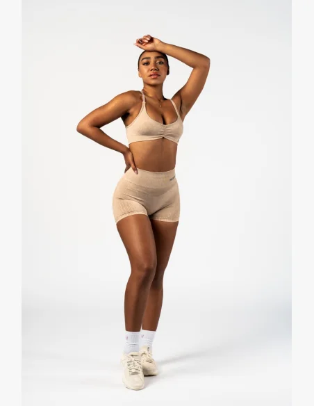 NEBBIA • NEBBIA Bezešvé push-up šortky s vysokým pasem TOTALLY SEAMLESS krémové • Nebshop.cz