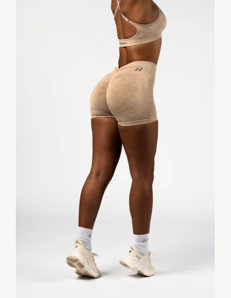 NEBBIA • NEBBIA Bezešvé push-up šortky s vysokým pasem TOTALLY SEAMLESS krémové • Nebshop.cz