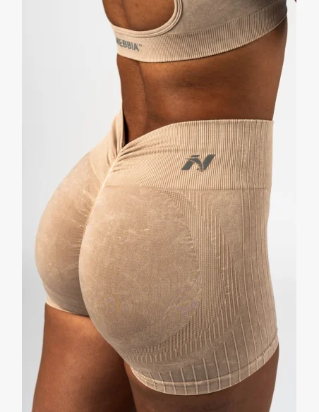 NEBBIA • NEBBIA Bezešvé push-up šortky s vysokým pasem TOTALLY SEAMLESS krémové • Nebshop.cz