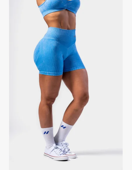 NEBBIA • NEBBIA Bezešvé push-up šortky s vysokým pasem TOTALLY SEAMLESS modré • Nebshop.cz
