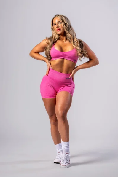 NEBBIA • NEBBIA Bezešvé push-up šortky s vysokým pasem TOTALLY SEAMLESS růžové • Nebshop.cz