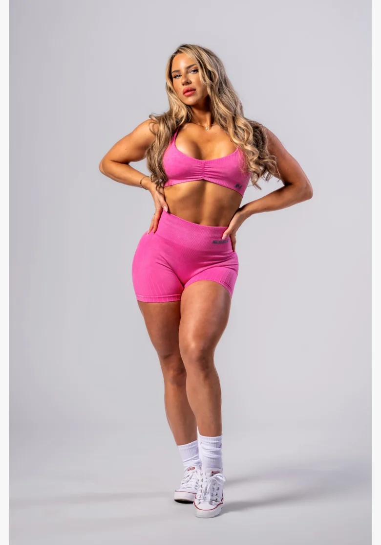 NEBBIA • NEBBIA Bezešvé push-up šortky s vysokým pasem TOTALLY SEAMLESS růžové • Nebshop.cz