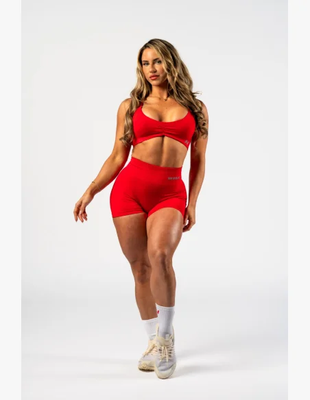 NEBBIA • NEBBIA Bezešvé push-up šortky s vysokým pasem TOTALLY SEAMLESS červené • Nebshop.cz