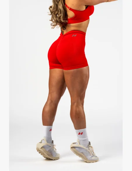 NEBBIA • NEBBIA Bezešvé push-up šortky s vysokým pasem TOTALLY SEAMLESS červené • Nebshop.cz