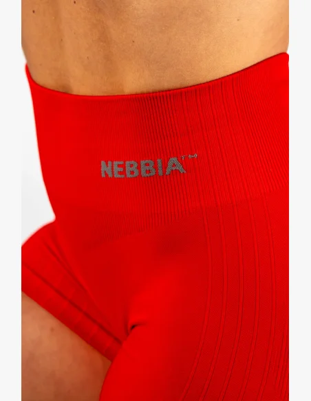 NEBBIA • NEBBIA Bezešvé push-up šortky s vysokým pasem TOTALLY SEAMLESS červené • Nebshop.cz