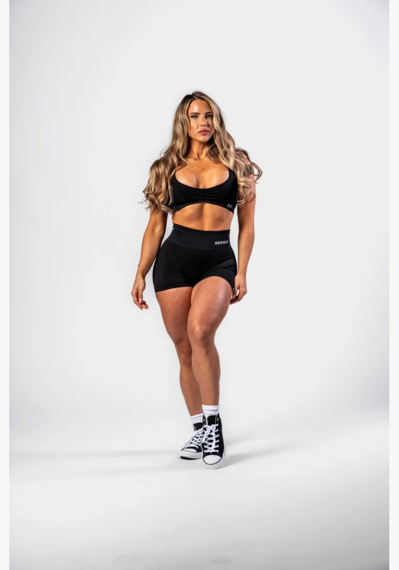 NEBBIA • NEBBIA Bezešvé push-up šortky s vysokým pasem TOTALLY SEAMLESS černé • Nebshop.cz