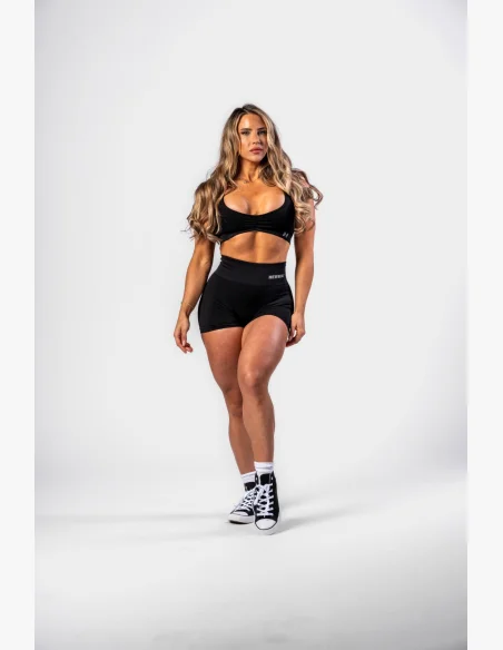 NEBBIA • NEBBIA Bezešvé push-up šortky s vysokým pasem TOTALLY SEAMLESS černé • Nebshop.cz