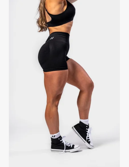 NEBBIA • NEBBIA Bezešvé push-up šortky s vysokým pasem TOTALLY SEAMLESS černé • Nebshop.cz