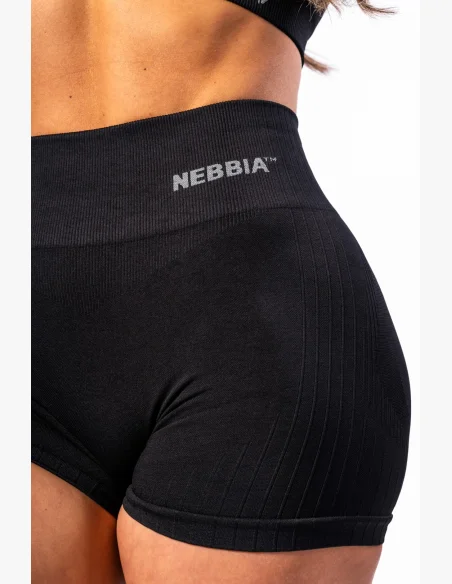 NEBBIA • NEBBIA Bezešvé push-up šortky s vysokým pasem TOTALLY SEAMLESS černé • Nebshop.cz