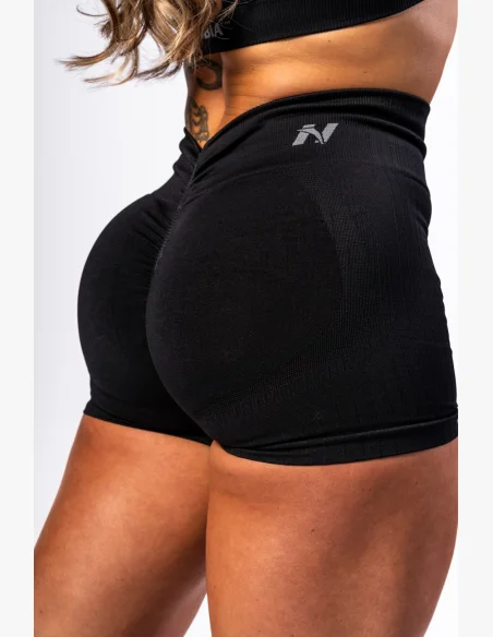 NEBBIA • NEBBIA Bezešvé push-up šortky s vysokým pasem TOTALLY SEAMLESS černé • Nebshop.cz