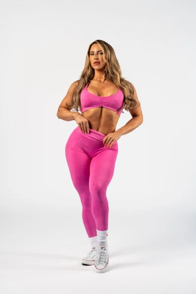 NEBBIA • NEBBIA Sportovní podprsenka se střední oporou  TOTALLY SEAMLESS růžová • Nebshop.cz 2