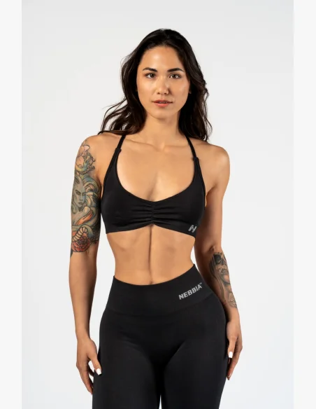NEBBIA • NEBBIA Sportovní podprsenka se střední oporou  TOTALLY SEAMLESS černá • Nebshop.cz