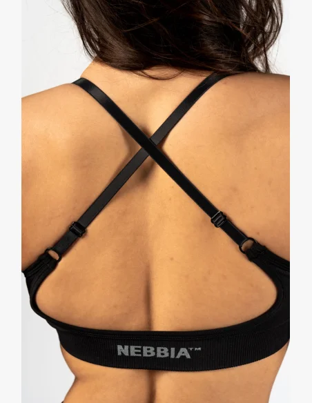 NEBBIA • NEBBIA Sportovní podprsenka se střední oporou  TOTALLY SEAMLESS černá • Nebshop.cz