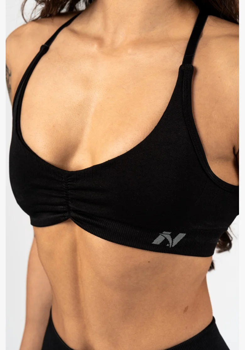 NEBBIA • NEBBIA Sportovní podprsenka se střední oporou  TOTALLY SEAMLESS černá • Nebshop.cz