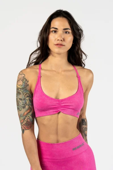 NEBBIA • NEBBIA Sportovní podprsenka se střední oporou  TOTALLY SEAMLESS růžová • Nebshop.cz
