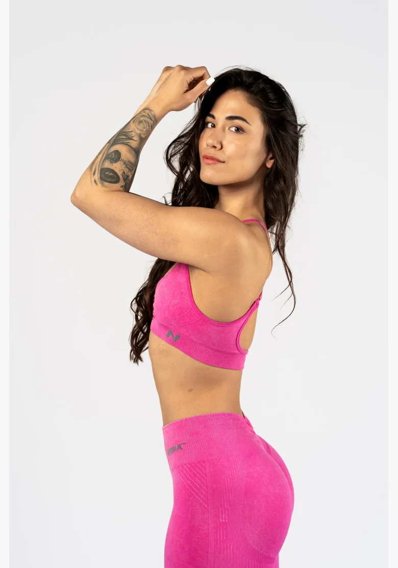 NEBBIA • NEBBIA Sportovní podprsenka se střední oporou  TOTALLY SEAMLESS růžová • Nebshop.cz