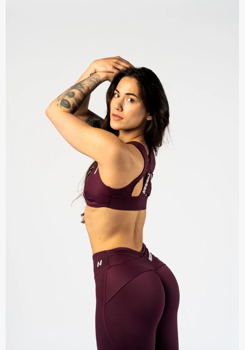 NEBBIA • NEBBIA Sportovní podprsenka STRONG BEAUTY bordová • Nebshop.cz
