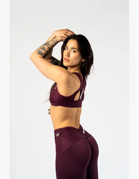 NEBBIA • NEBBIA Sportovní podprsenka STRONG BEAUTY bordová • Nebshop.cz