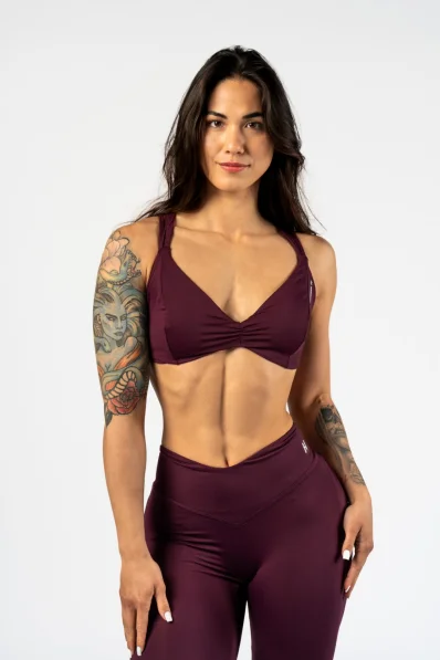 NEBBIA • NEBBIA Sportovní podprsenka STRONG BEAUTY bordová • Nebshop.cz
