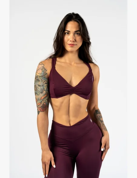 NEBBIA • NEBBIA Sportovní podprsenka STRONG BEAUTY bordová • Nebshop.cz