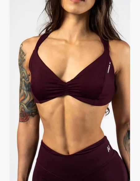 NEBBIA • NEBBIA Sportovní podprsenka STRONG BEAUTY bordová • Nebshop.cz