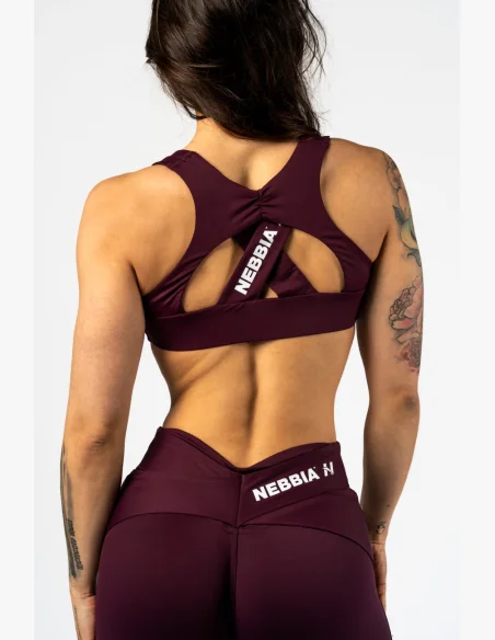 NEBBIA • NEBBIA Sportovní podprsenka STRONG BEAUTY bordová • Nebshop.cz