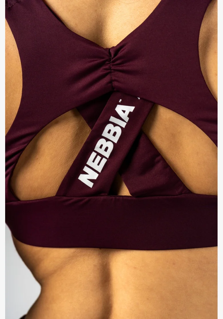 NEBBIA • NEBBIA Sportovní podprsenka STRONG BEAUTY bordová • Nebshop.cz