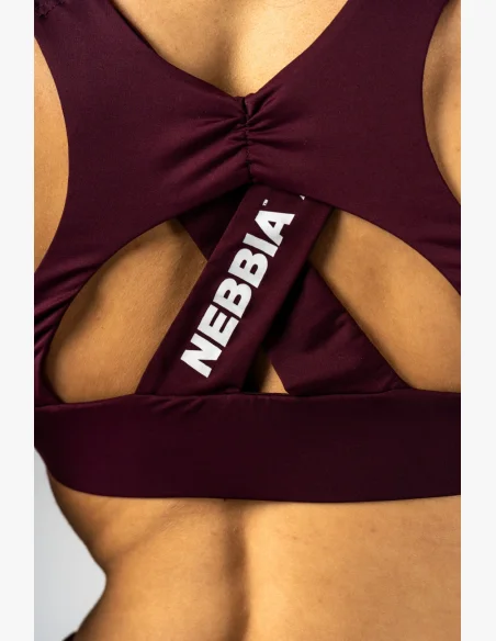 NEBBIA • NEBBIA Sportovní podprsenka STRONG BEAUTY bordová • Nebshop.cz