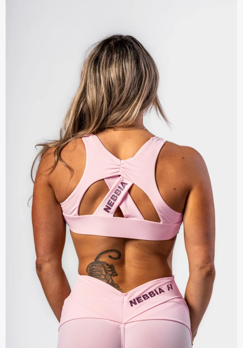 NEBBIA • NEBBIA Sportovní podprsenka STRONG BEAUTY růžová • Nebshop.cz
