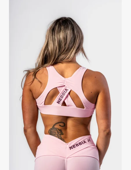 NEBBIA • NEBBIA Sportovní podprsenka STRONG BEAUTY růžová • Nebshop.cz