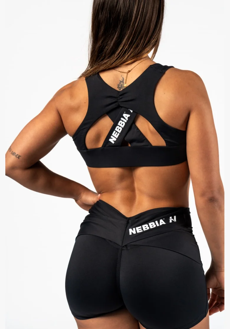 NEBBIA • NEBBIA Sportovní podprsenka STRONG BEAUTY čeerná • Nebshop.cz