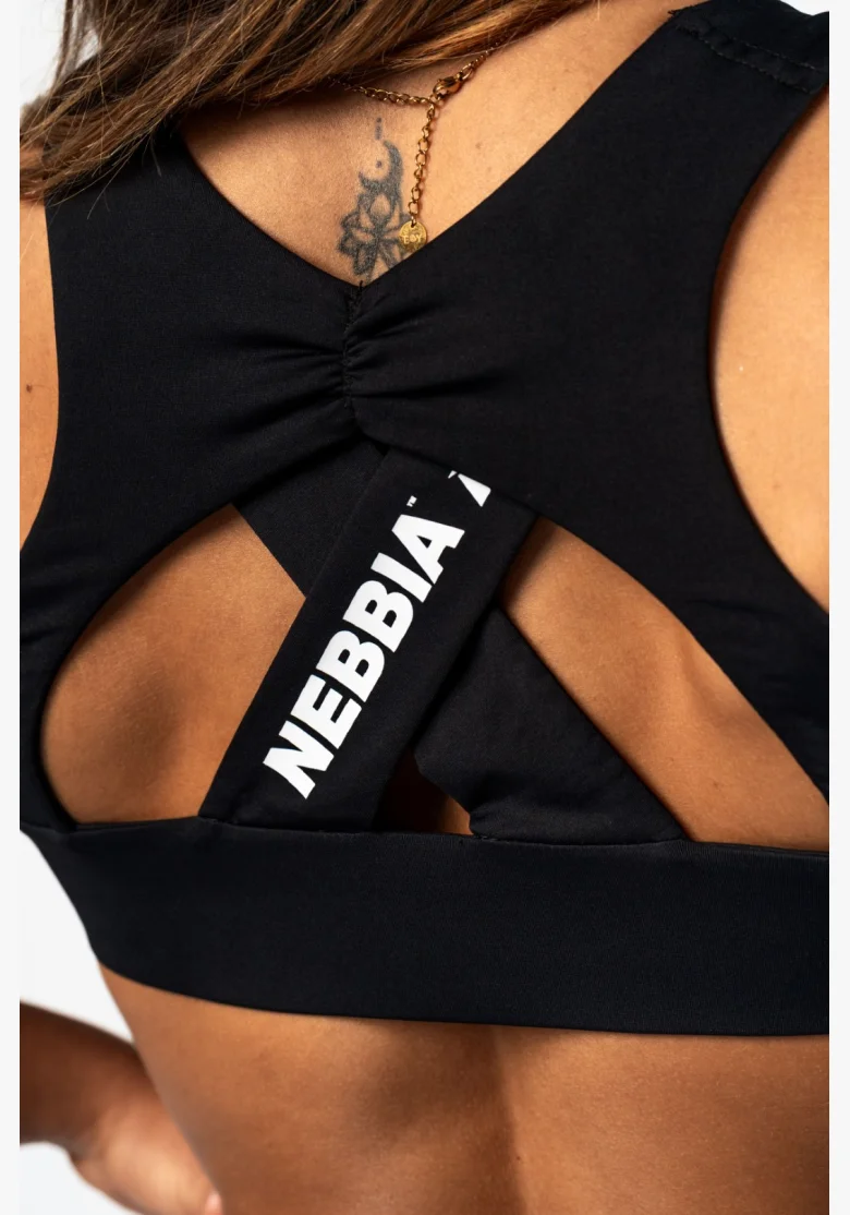 NEBBIA • NEBBIA Sportovní podprsenka STRONG BEAUTY čeerná • Nebshop.cz