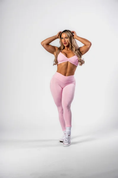 NEBBIA • NEBBIA Tvarující legíny s V-shaped pasem STRONG BEAUTY růžové  • Nebshop.cz 2
