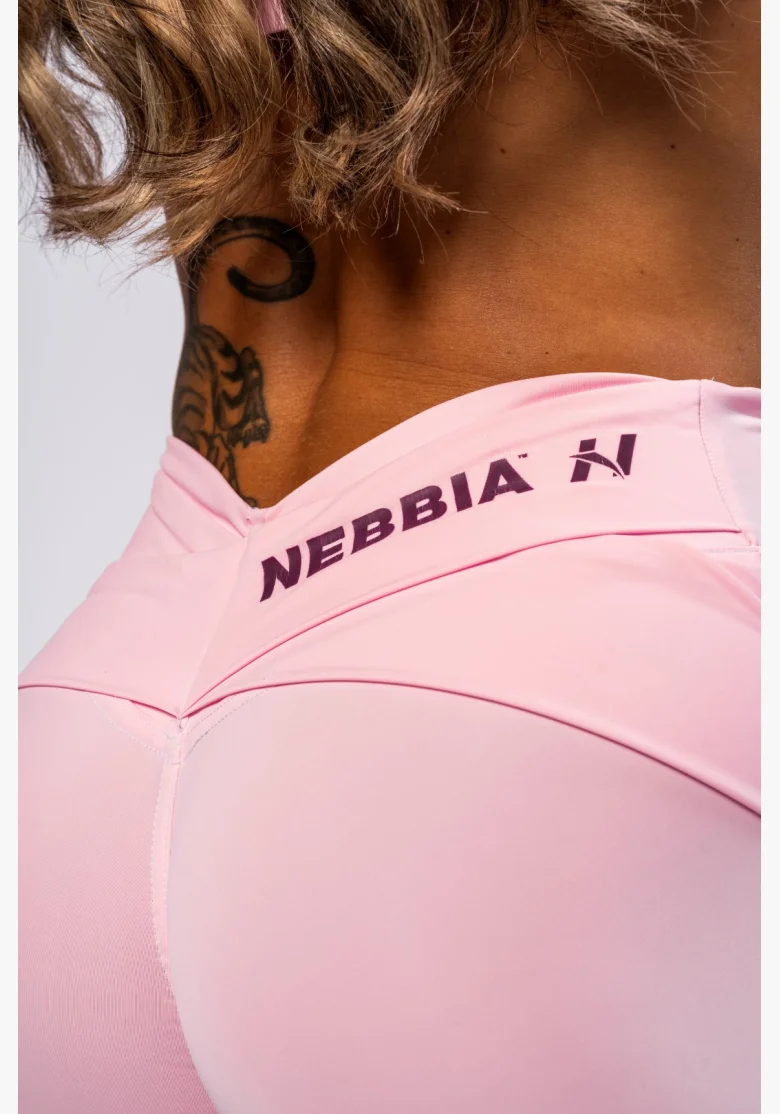 NEBBIA • NEBBIA Tvarující legíny s V-shaped pasem STRONG BEAUTY růžové  • Nebshop.cz